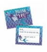 Mermaid Watercolor Kids Thank Cards